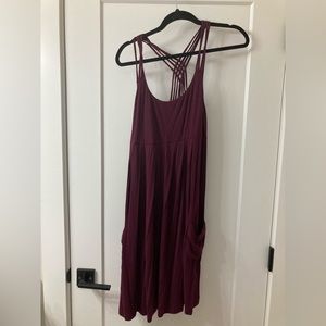 4/$30 Calvin Klein Mini Dress Burgundy Sz10